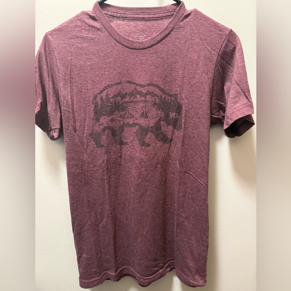 Men's Burgundy Graphic Tee